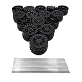 30PCS Toy Car Wheels 30mm Plastic Wheels with 15PCS Shaft Round Rod Axles for RC Car Truck Robot DIY Model Toy Parts Model Car Wheels Accessories (2X8X30MM)