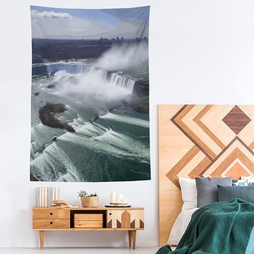 Tapisserie murale Niagara Falls grand format banniere de drapeau deco verticale - 4