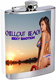 Dubai Pin Up Glrls UAE S9 Flask Stainless Steel 8oz Hip Silver Whiskey Drinking Spirits Liquor