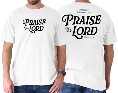 Christian Shirts Men Faith Cross Printed T-Shirts Christian Gifts for Men Jesus Shirts Holy Bible Tees White — view 5
