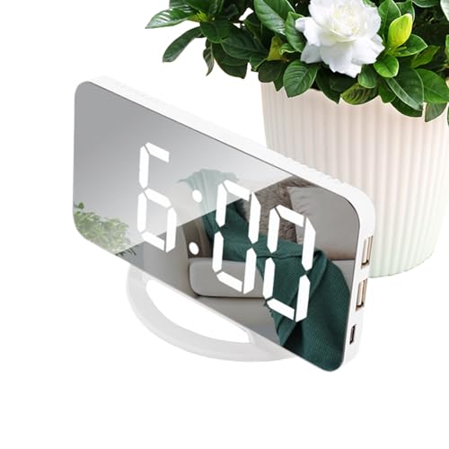 WJnflQN Orologio Digitale per Soggiorno - Orologio LED da Comodino - Regolazione Automatica Luminosità Digitale Elettronica per Scrivania Soggiorno Camera Dormitorio Casa Uomini Ragazzi Anziani
