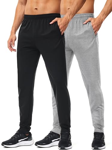 Teesmen Men Joggers Trousers Tracksuit Casual Bottoms Gym Pants Running Jogging Training Sweatpants(Multicolor 1 XL