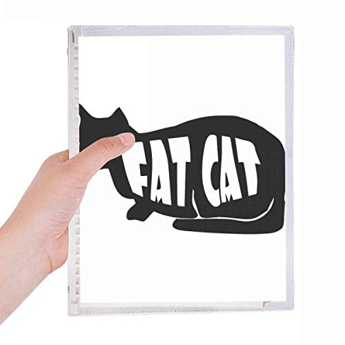 Carnet de notes en spirale chat noir pour écriture et dessin
