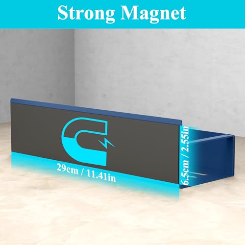 Image of HuggieGems Metal Magnetic Spice Rack for Refrigerator Royal Blue, 4 Pack