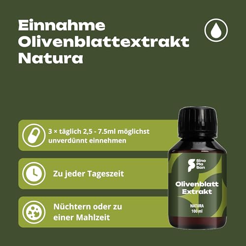 Olivenblatt Extrakt NATURA | flüssig | 100% natürlich/naturrein | keine Zusatzstoffe | höchstdosiert | vegan | glutenfrei | laktosefrei | GMO-frei | 100 ml