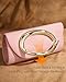 XquiziFit Evening Bag Formal Clutch Purses for Women Metal Handle Evening Clutch Women's Evening Handbags with Detachable Chain Suede Pink
