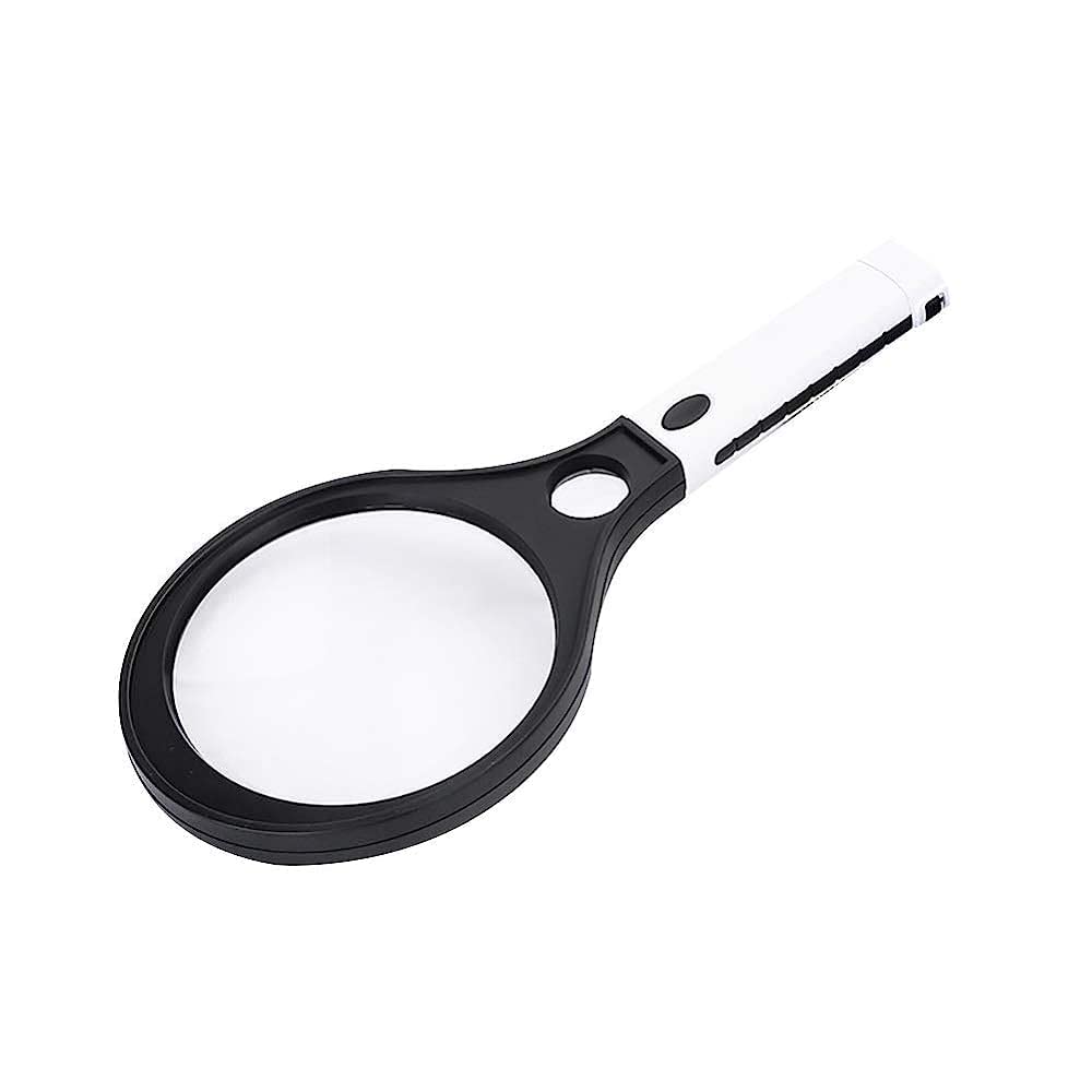asdchZen Magnifying Glass,With Led Light Hand-Held Magnifying Glass,With 3X 10X Magnification Light For Reading Gift Magnifier/Black