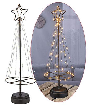 Preisvergleich Produktbild Metall Weihnachtsbaum mit LED Beleuchtung - 85 LED s Lichterkette Weihnachtsdekoration Weihnachts Baum