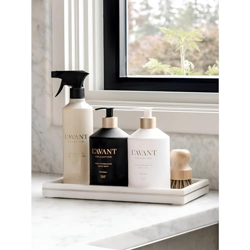 L'AVANT Collective Luxury Lucite Tray Real Luxurious Vanity Tray Coffee Table Soap Tray Kitchen Sink Organizer Home Decor Gifts Bathroom Kitchen Vanity Dresser 12” x 6” by L'AVANT Collective - Used condition - Image 6