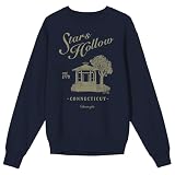 Bioworld Gilmore Girls Stars Hollow Copper Script Adult Navy Blue Crew Neck Sweatshirt-XL