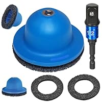 Kocusu Radnabenschleifer Auto 4-Teiliges mit 2 Silizium Schleifrad und 1 Vierkantantrieb,Kugelkopfschleifer für 1/2 Schlagschrauber,Außen-Ø 150 mm Radnabe Reinigen für Schleifen,Entrosten