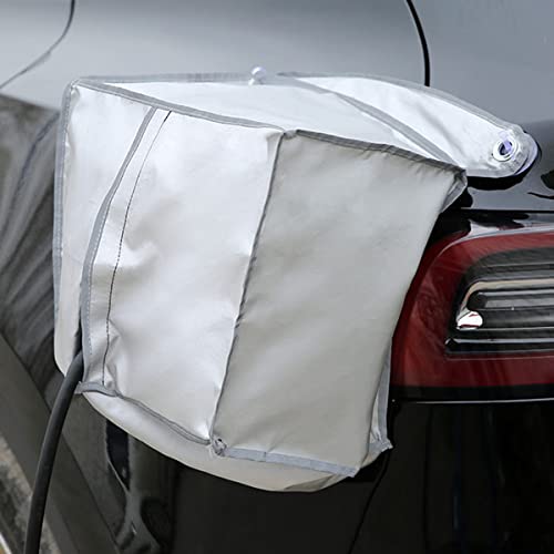 Cubierta magnética del Puerto del Cargador Cubierta Impermeable del Enchufe del Puerto de Carga del Coche eléctrico protección al Aire Libre para Todo Tipo de Clima Protectora de Oxford 350D Cover