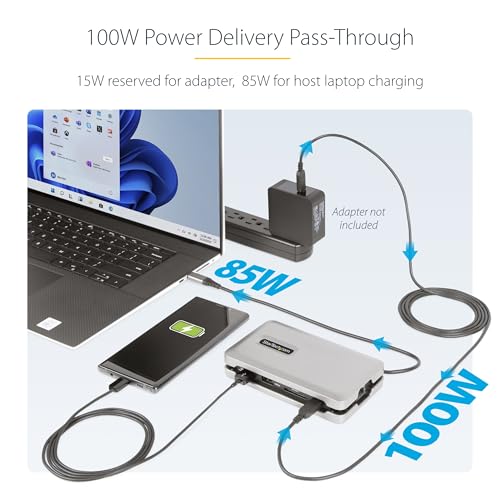 Adaptateur Multiport USB-C StarTech.com avec HDMI 4K 60Hz et Power Delivery 100W