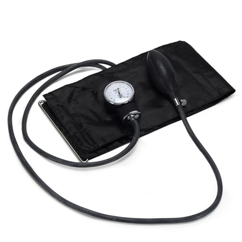 Image of MCP Healthcare Aneroid Arm Blood Pressure Monitor: Manual Sphygmomanometer (Black)