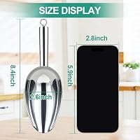 6 Oz Upgraded & Thickened Stainless Steel Ice Scoop, Kitchen Ice Scooper — image 2