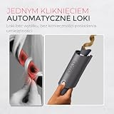 TYMO CURLPRO Automatyczna Lokówka do Dużych Kędziorów – Przenośna Automatycznie Obracająca się Lokówka 25mm,160-210℃, Łatwe Kręcenie, Ceramiczna Curling Wand, 500M Jonów Ujemnych, Metaliczny Szary