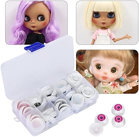 200pcs Half Round Realistic Plastic Eyes for Halloween Masks Colorful DIY Doll Bear Craft Eyeballs Horror Prop Decor 5 Colors(20MM40pcs)
