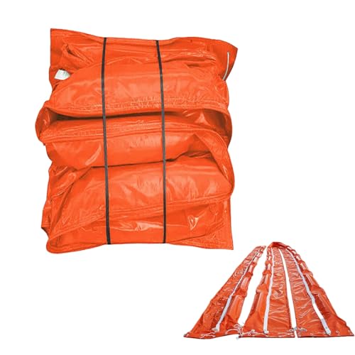 XAXIAMZ Floating PVC Oil Containment Boom with Independent Air Chambers for Marine Spill Control and Debris Collection at Docks and Ports
