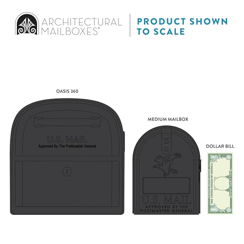 Architectural Mailboxes 6300B-10 Oasis 360 Locking Parcel Mailbox, Extra Large, Black, 6300B-10 by ARCHITECTURAL MAILBOXES - Image 8