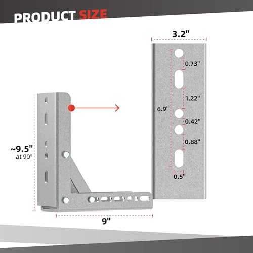 Universal Roof Mounting Bracket for Retractable Awnings, Adjustable Angle Premium Aluminum Roof Mounted Awning Bracket by SyunsXoon - Image 2