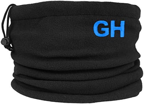 TeddyTs Personalised Initials Black Fleece Sports Snood with Adjustable Toggle
