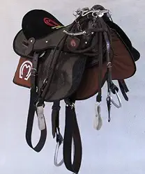 Sela Australiana Marrom Completa Simples C/Aba Arreada 16 Polegadas Do Mangalarga