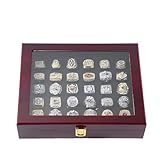 Emaraxy A Set Of 30 World Series Replica Rings 1991-2020 Football Championship Rings - Size 11, With Display Cabinet Box Fan Gift, Multi-Color