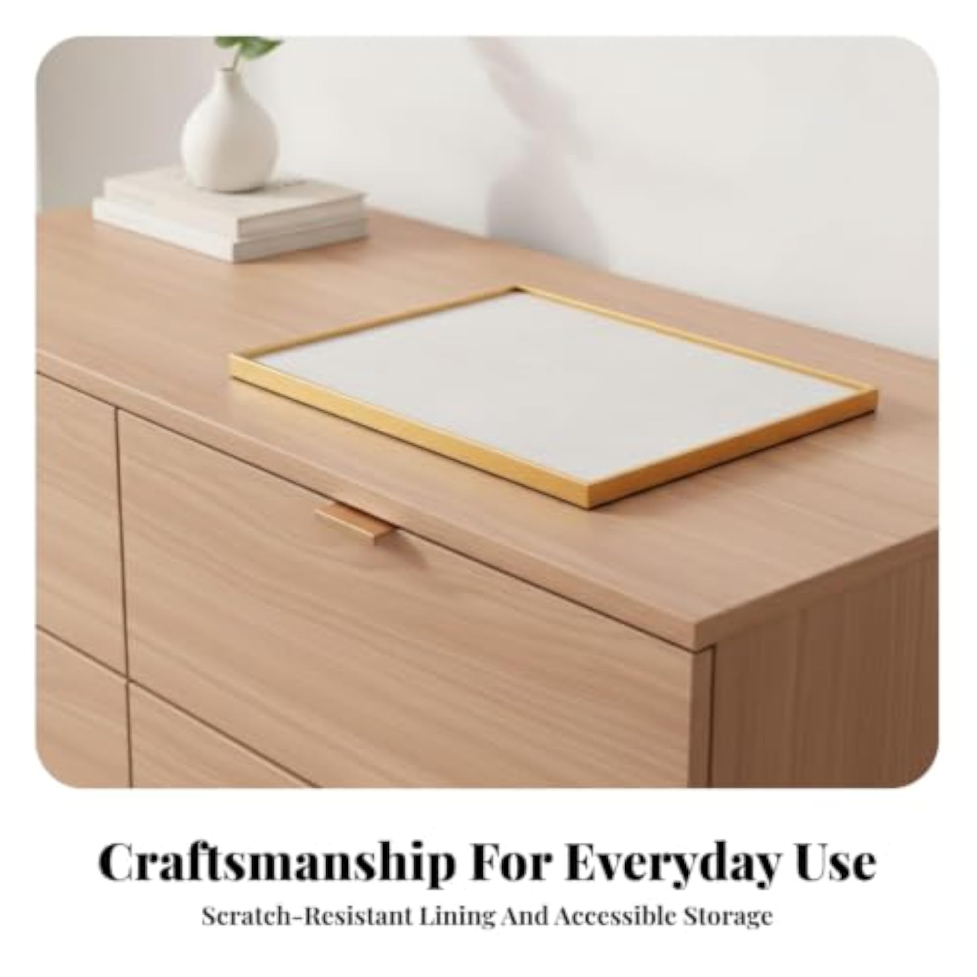 Modern Jewelry Display Tray with Velvet Shallow Holder