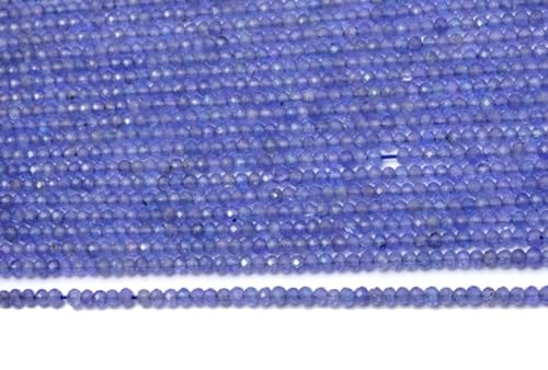 Perles en tanzanite véritable de haute qualité AAA+ micro-facettes pour joaillerie d'exception - 2