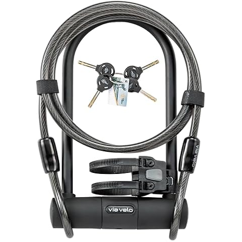 Via Velo Heavy Duty U Lock with Cable Cover