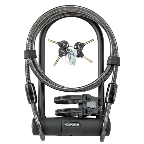 Via Velo Bike U Lock Cable | Classic U Lock Heavy Duty