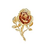 Broche élégante: Cette Broche En Métal Aux Tons Dorées Présente Un Grand Design Floral De Fleur 3D, Parfait Pour Ajouter Une Touche D'élégance à Toute Tenue