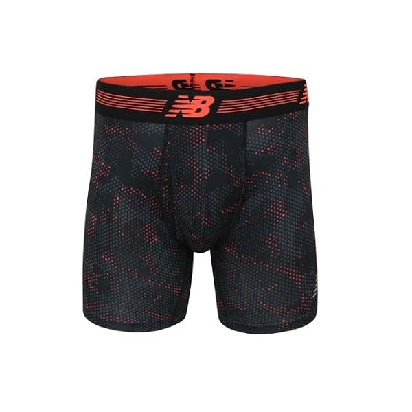 New Balance Men's Performance Boxer Briefs with Fly, Breathable Stretch Underwear, Moisture Wicking, Soft Waistband (3 Pack), Dragonfly/Steel/Ghost Camo Print, Medium by New Balance - Used condition - Image 4