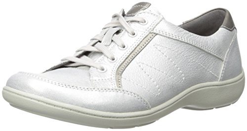 Aravon Women's Bromly Oxford, Silver, 9.5