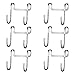 AIPING 6 sztuk haczyków na drzwi metalowy wieszak na drzwi, szafa, szuflada, wieszak pasuje do wiszących ubrań, ręczników, płaszczy, szafy, (kolor: srebrny)
