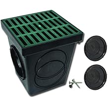 Polylok 9"x9" Square Catch Basin Kit Green Grate