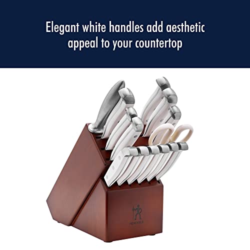 HENCKELS Statement Razor-Sharp 15-Piece White Handle Knife Set with Block, German Engineered Knife Informed by over 100 Years of Mastery - Image 5