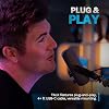 JLab JBuds Talk USB Gaming Streaming Microphone, White, USB-C Output, Cardioid, Omni, Stereo, Bi-Directional, 96k Sample Rate, Volume Control, Gain Control, and Quick Mute, 3.5mm AUX, Plug and Play