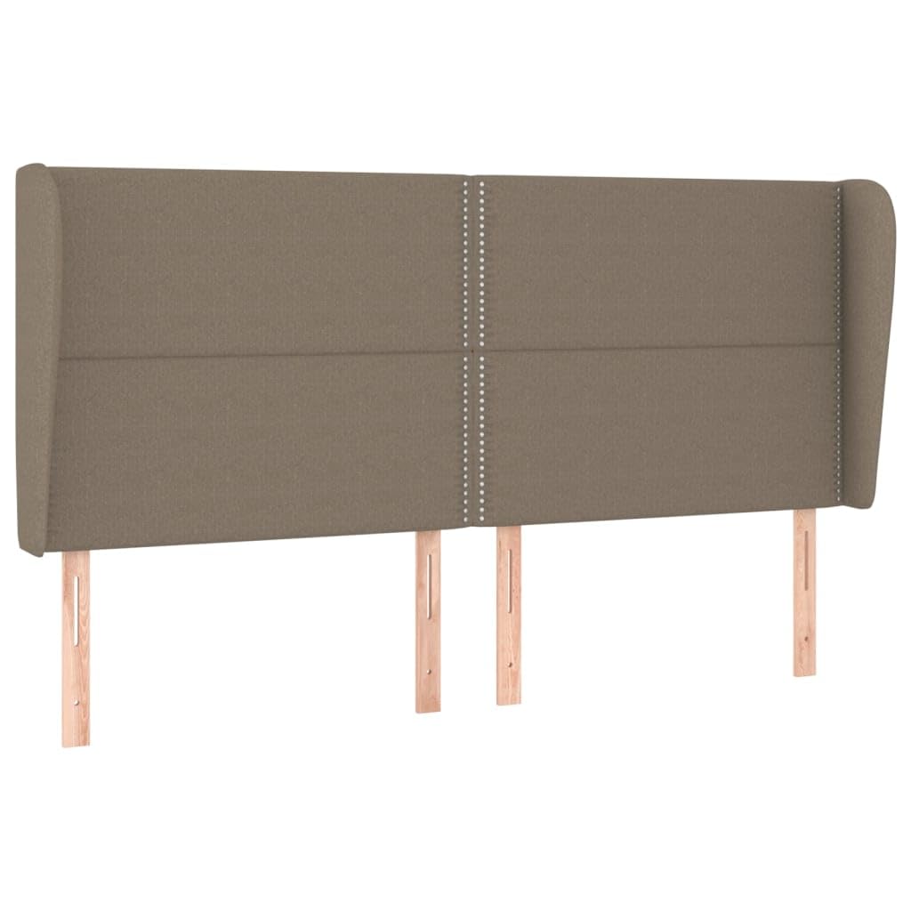 Reposacabezas para orejas taupe 203x23x118/128 cm, tejido transpirable, altura ajustable, patas de madera, soporte para la espalda para leer y ver la televisión, montaje con instrucciones.