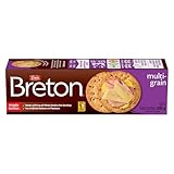 Breton Multigrain Crackers - Light, Crispy, Plant-Based, Made with a Blend of 15 Grains and Seeds, For Snacking, Dips, Cheese and Spreads, 200g