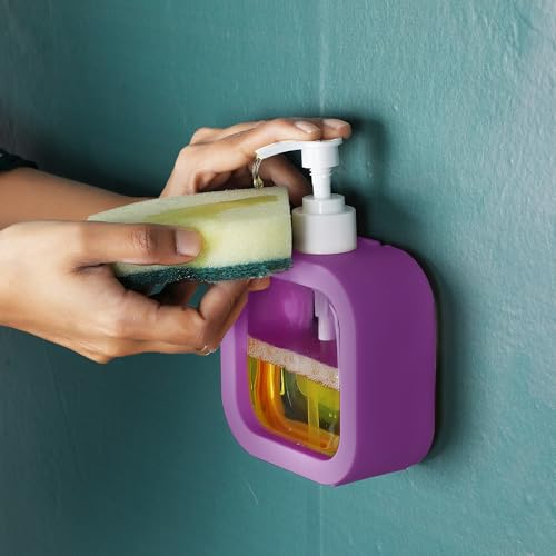 KLYRA Handwash Dispenser Bottle Soap Dispenser Liquid Soap Dispenser for Wash Basin Hand Wash Bottle for Home Dispenser for Bathroom Pump Bottle Dispenser Liquid Handwash Dispenser-Purple-2