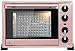 Piekarnik Mini 36L z ustawieniem temperatury 100-250 ℃ i zegarem 0-60 minut 1500W Trójwarstwowy piekarnik ze szklanymi drzwiami Różowe złoto Małe urządzenia