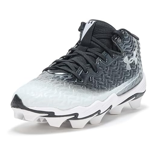Under Armour Boys' Spotlight Hammer RM JR, (001) Black/White/White, 1.5, US