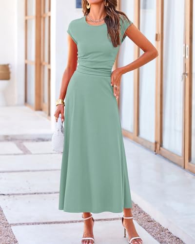image for BTFBM Summer Outfits For Women 2026 Two Piece Sets Casual Crew Neck Sh