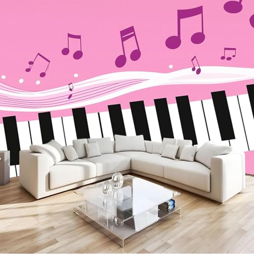 Papier peint panoramique notes de musique pour masquer défauts muraux - 3