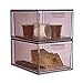 STORi Mod Stackable Kitchen Organizer 4-1/2" Tall Drawers | set of 2 | Mocha Mist
