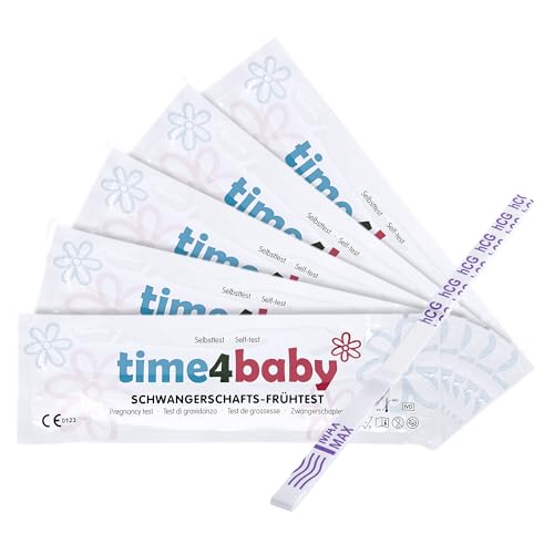 5 x time4baby Test di gravidanza ultrasensibili - Test di gravidanza precoce - Pregnancy Test - Test di gravidanza...