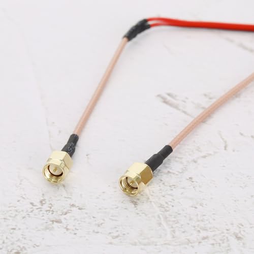 ECSiNG 2 Stück Krokodilklemmen-Testkabel SMA-Stecker auf Krokodilklemmen-Testleitung HF-Kabelverbindungsleitung RG316-Kabel für Elektrische Prüfarbeiten Im Labor