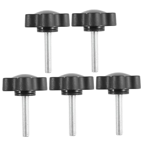 CIYODO 15pcs M8 Hand Screw Straw Broom Clamping Star Screw Head Clamping Knob Knobs Screw Knobs Manual Screws to Clamp Knob Screw Heads Manual Thread Knob Zinc Alloy Black