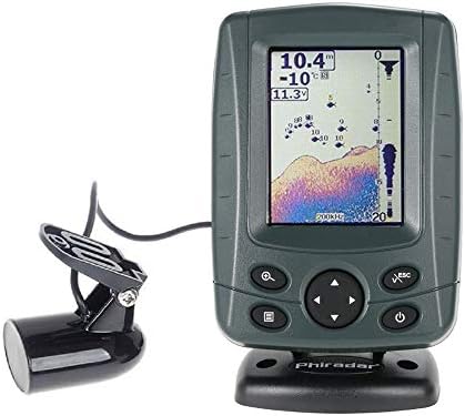 JOYWEE FF688C 3.5" Phiradar Color LCD Boat Fish Finder 200KHz/83KHz Dual Sonar Frequency 80M 240ft Detection Muti-language Auto zoom
